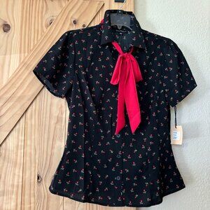 Bow and roses top